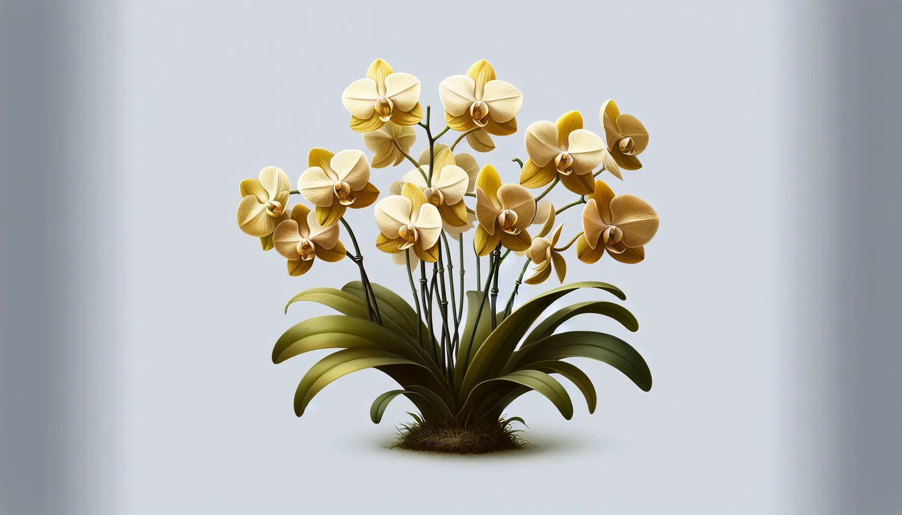Orquídea con hojas amarillentas debido a un riego excesivo