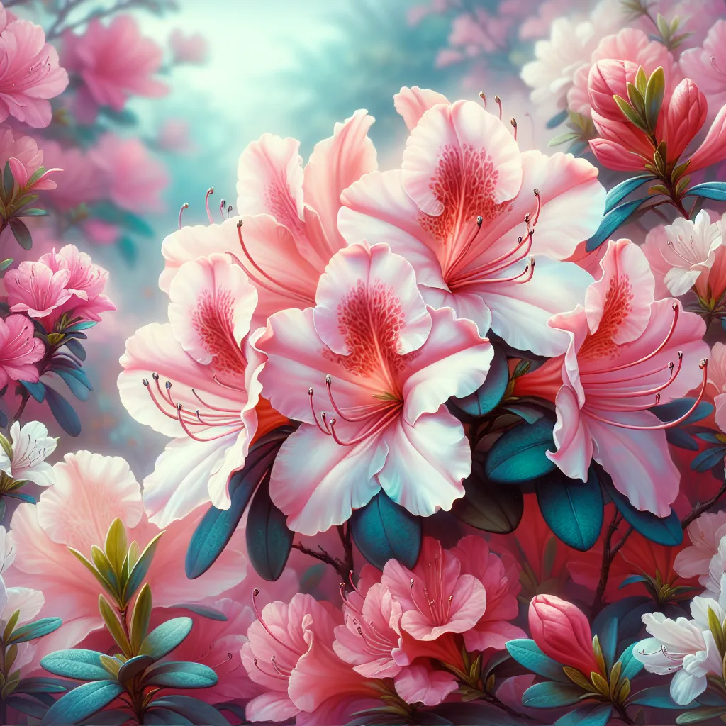 Imagen de una hermosa azalea en plena floración en un jardín, representando la popularidad de esta flor en todo el mundo