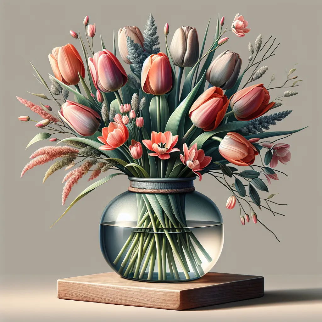 Descubre cuánto tiempo puedes disfrutar de la belleza de los tulipanes en un jarrón con agua fresca.