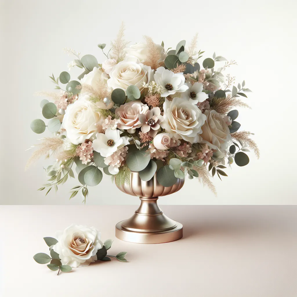 Hermosa decoración floral para bodas elegantemente diseñada