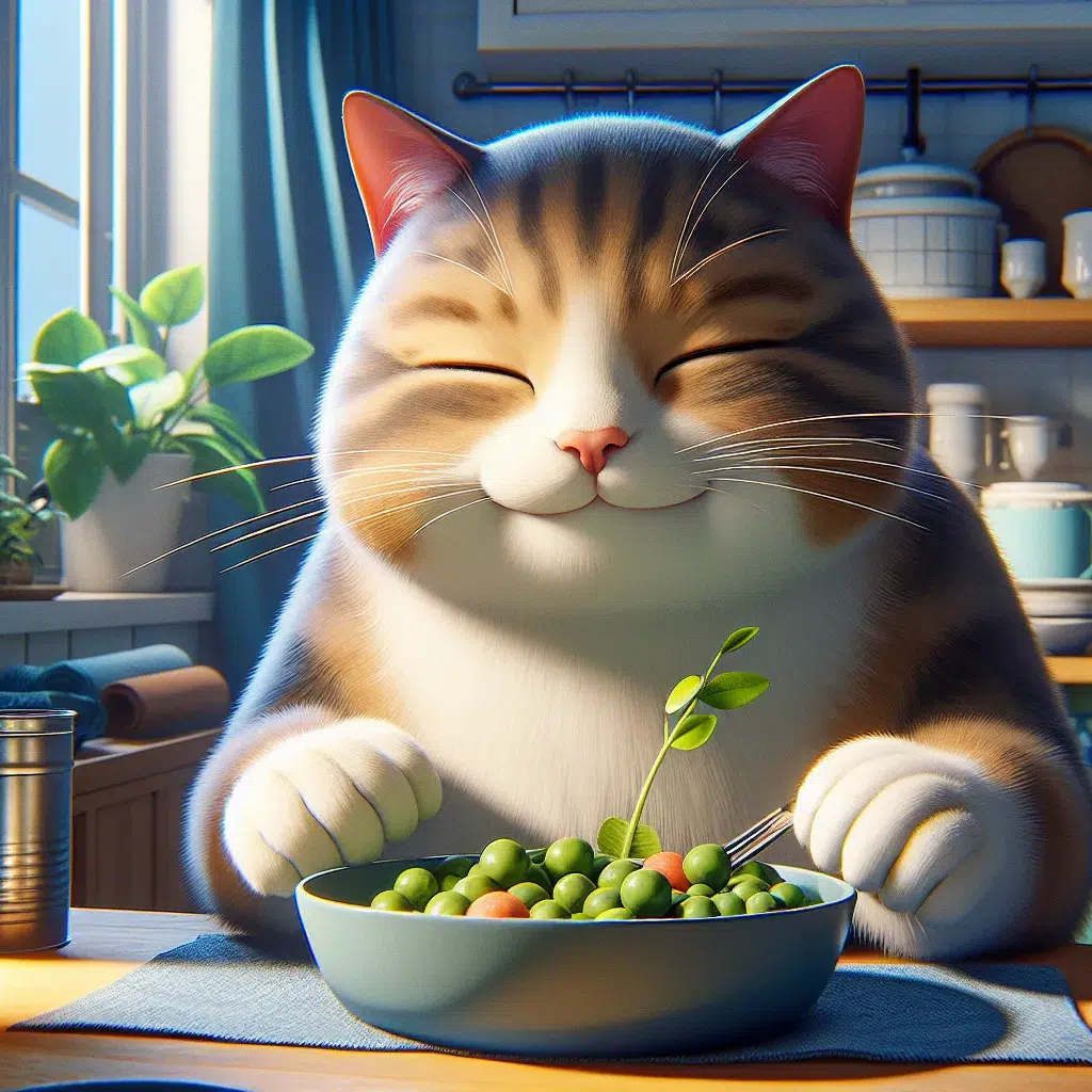 Imagen de un gato disfrutando de la hierba esencial para su salud.