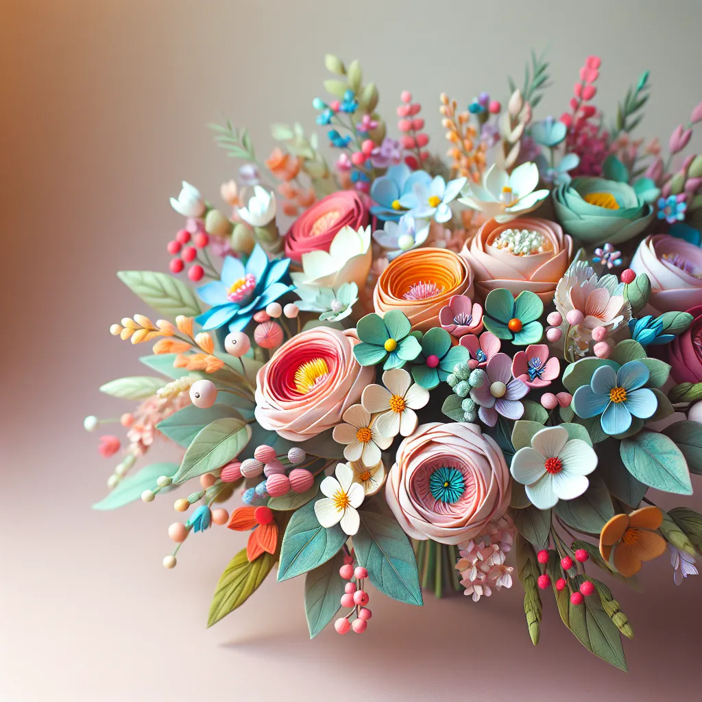 Imagen de un ramo de flores coloridas y vibrantes, con un fondo suave para resaltar la belleza de la creación artesanal en el artículo sobre cómo hacer ramos de flores.