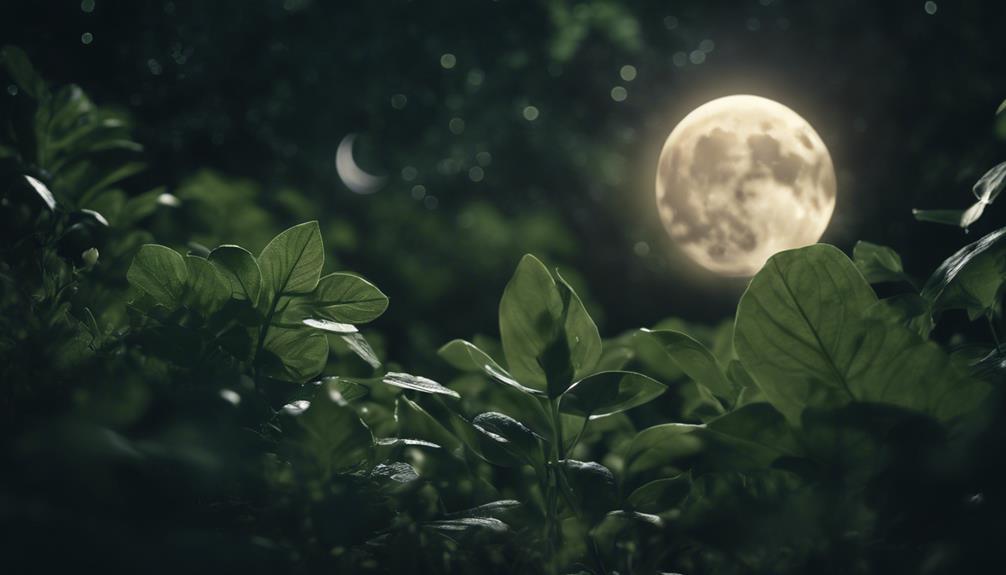 luz lunar y plantas