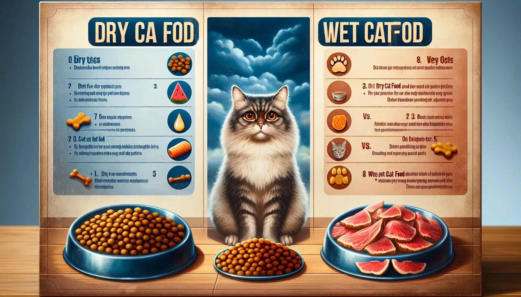 Comparativa: pros y contras de la comida seca y comida húmeda para gatos
