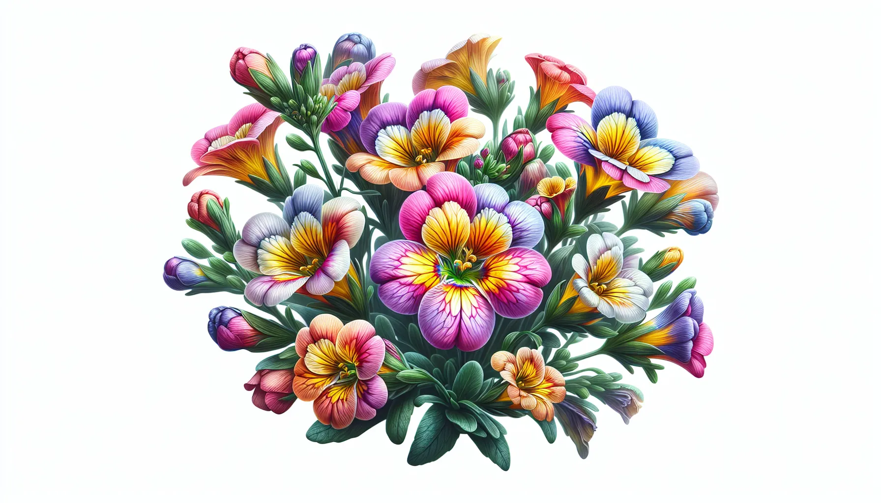 Imagen de una planta de nemesia en su esplendor, mostrando sus delicadas y coloridas flores en tonos vibrantes.