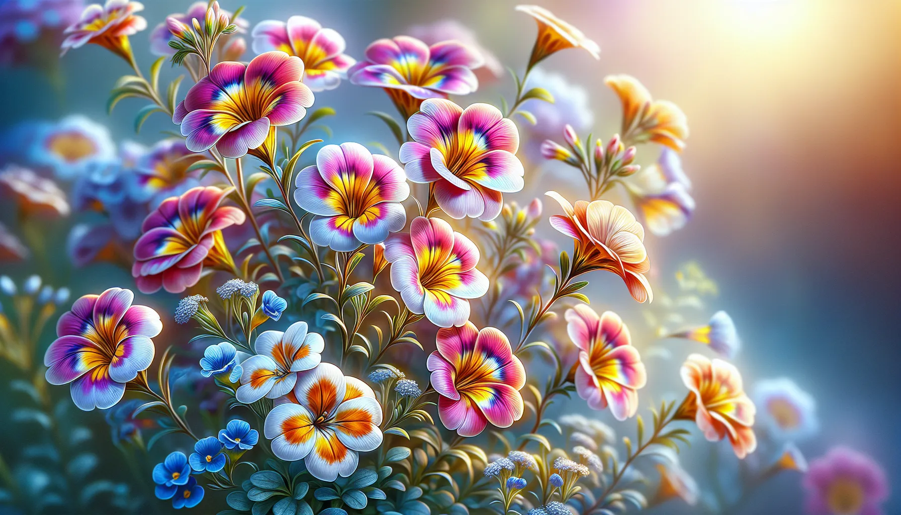 Imagen de una hermosa planta nemesia, resaltando sus vibrantes colores y delicadas flores, la cual se conoce como la joya del Cabo y requiere cuidados especiales para florecer en todo su esplendor.