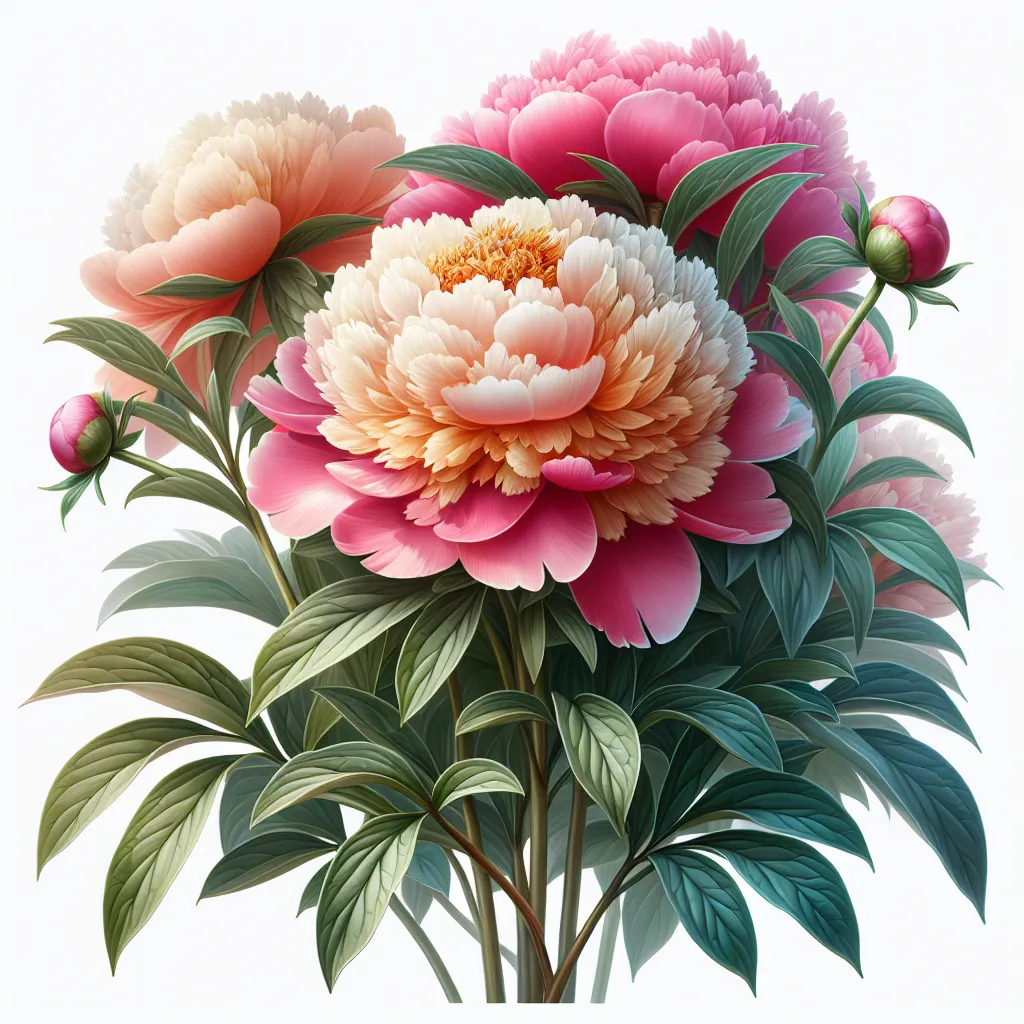 Imagen de una hermosa peonía en plena floración, mostrando su colorido y belleza, en un jardín o una maceta, como ejemplo de cuidado y belleza en el hogar.