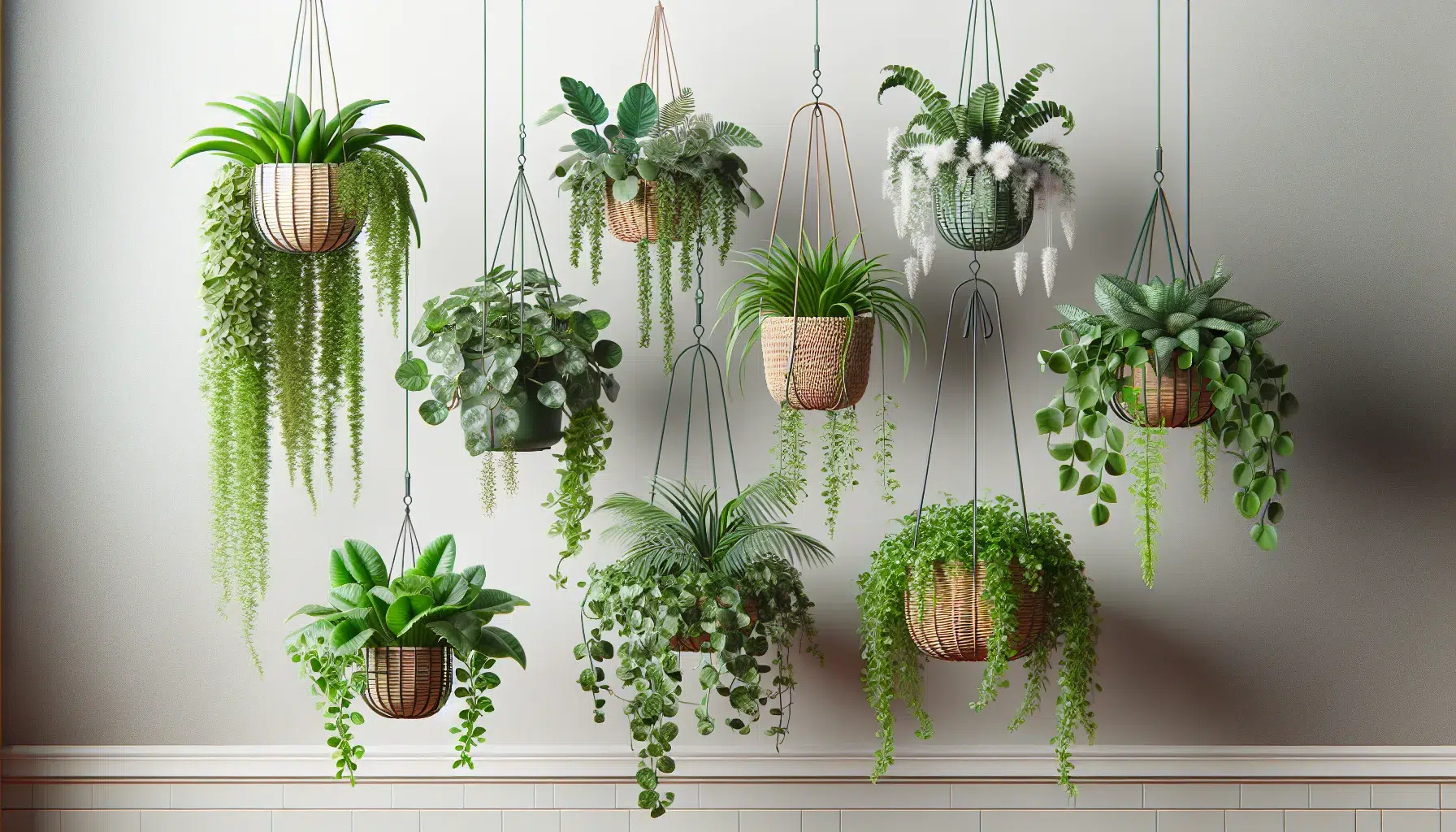 7 hermosas plantas colgantes ideales para decorar tu hogar y mantenerlas saludables con facilidad.