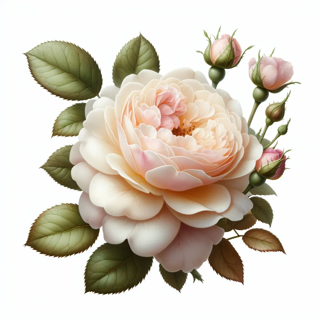 Imagen de una hermosa rosa trepadora de la variedad Rosal Banksiae, sin espinas y de color suave y delicado.