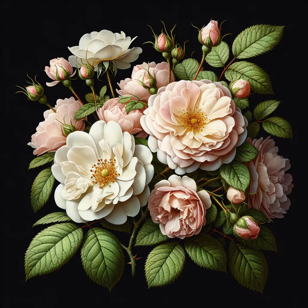 Imagen de la rosa trepadora sin espinas Rosal Banksiae en plena floración.